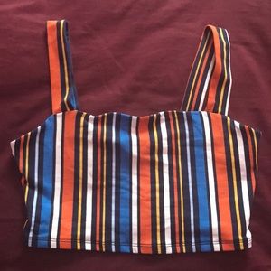 Forever 21 Cropped Stripped Shirt